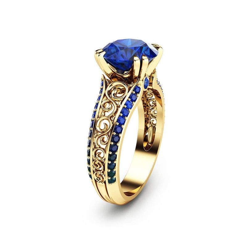 Gold Plated Ring with zircons