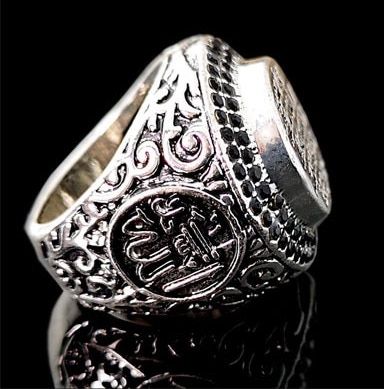 6 Fornasis Vintage Jewelry Islamic Ring Silver Carved Pattern Ring