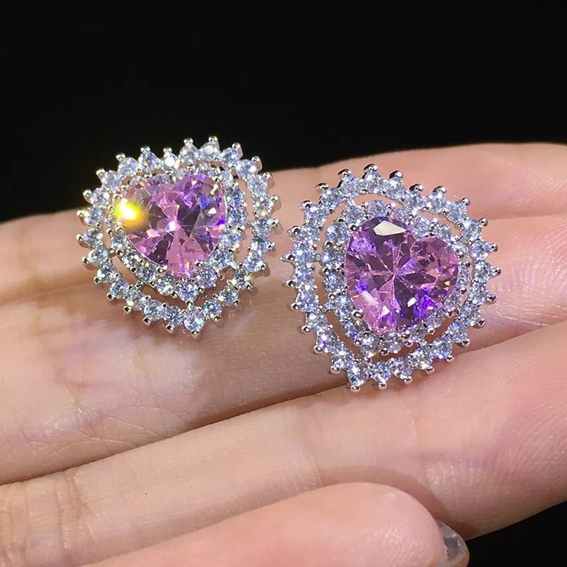Ostrifin Fashion Womens 925 Sterling Silver Double Crystal Ball Ear Stud  Earrings Jewelry - Walmart.com